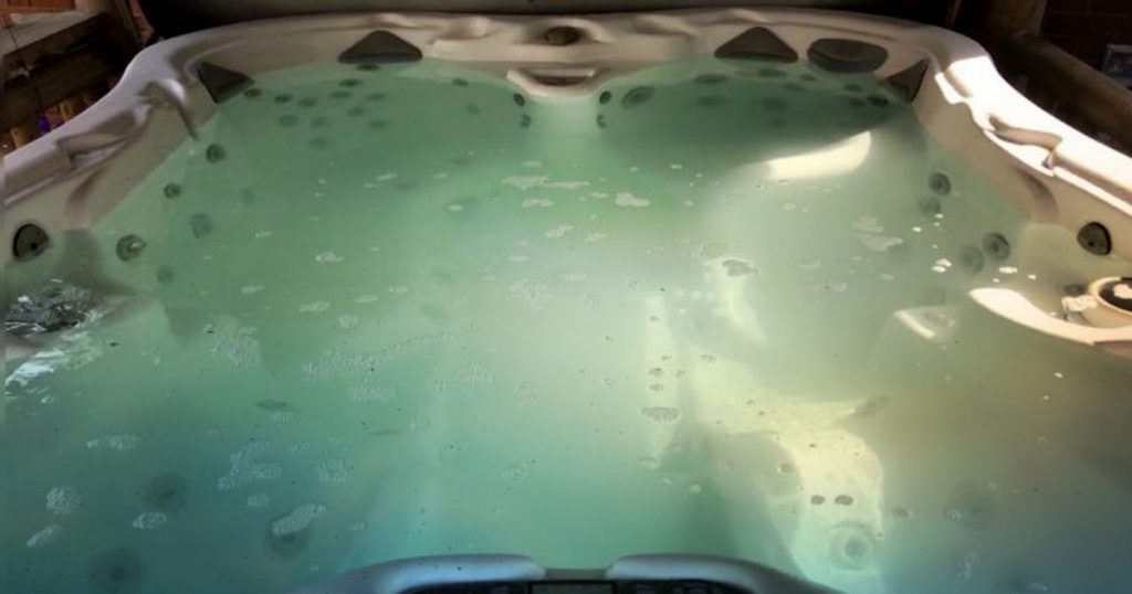 green hot tub water