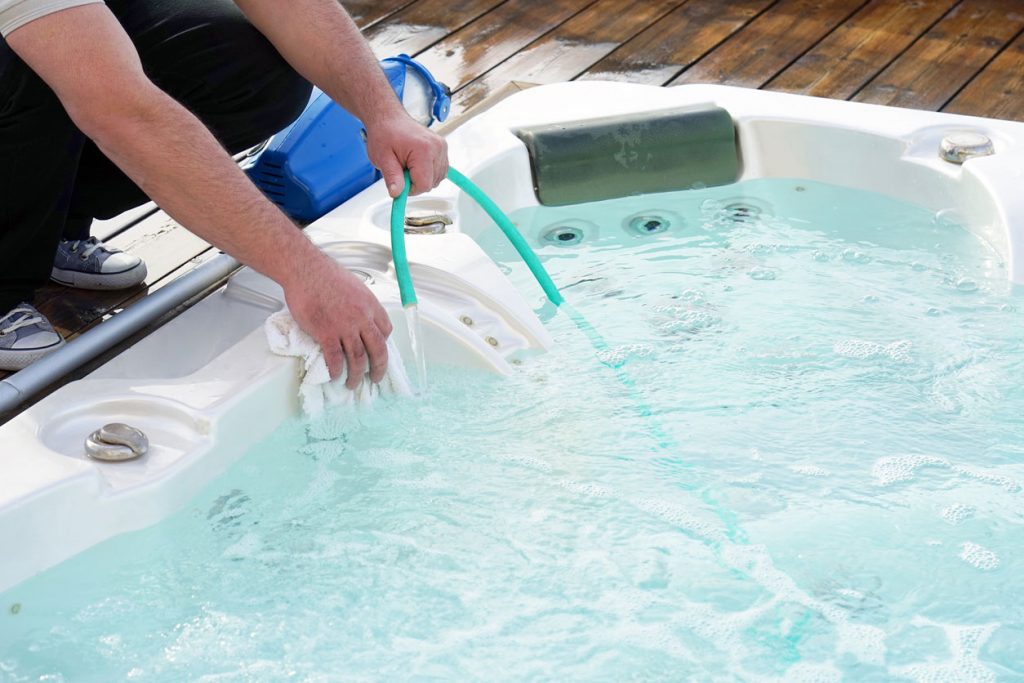 how to fill a hot tub