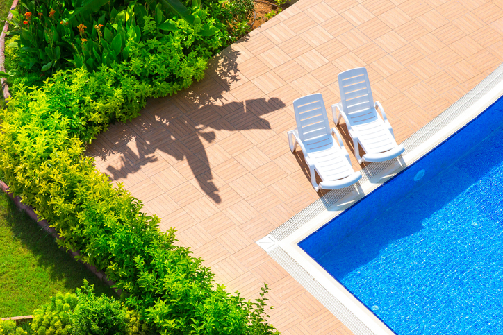 relax by the pool