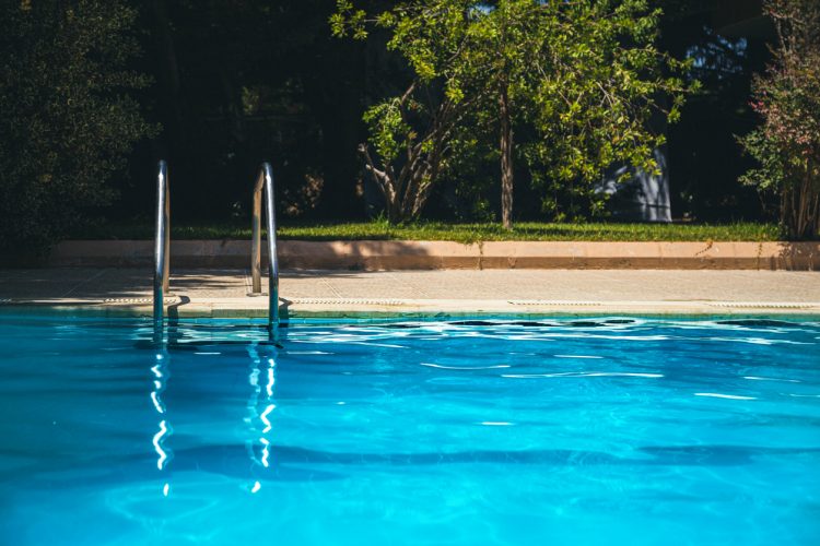 pool shock floating on top of water