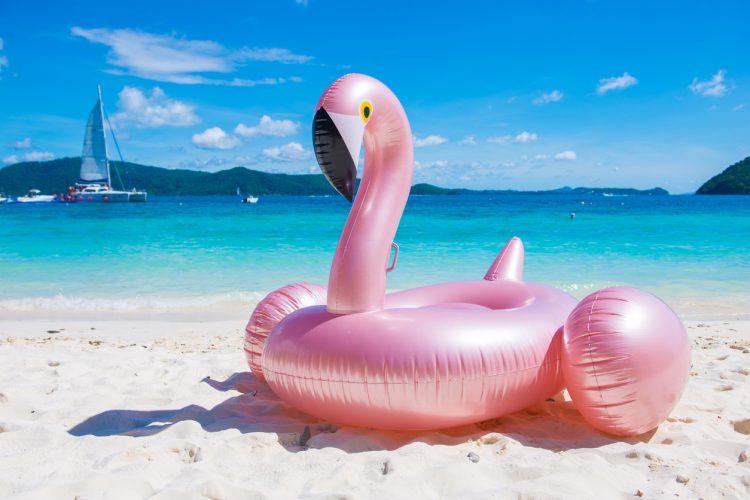 giant inflatable flamingo