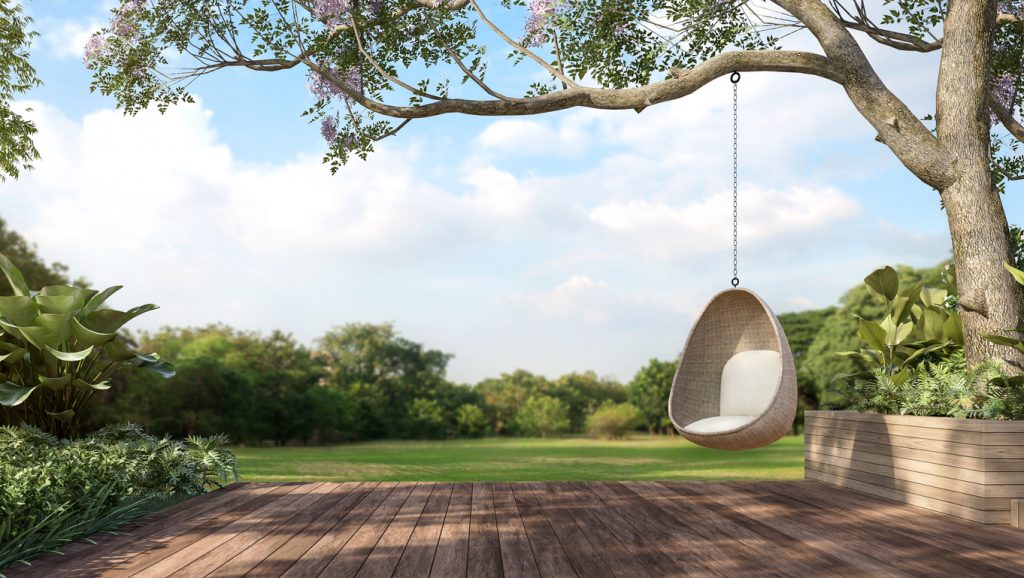 backyard egg chair