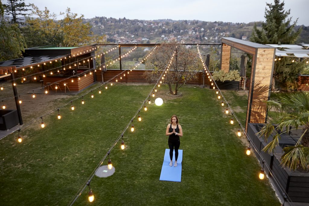 backyard yoga